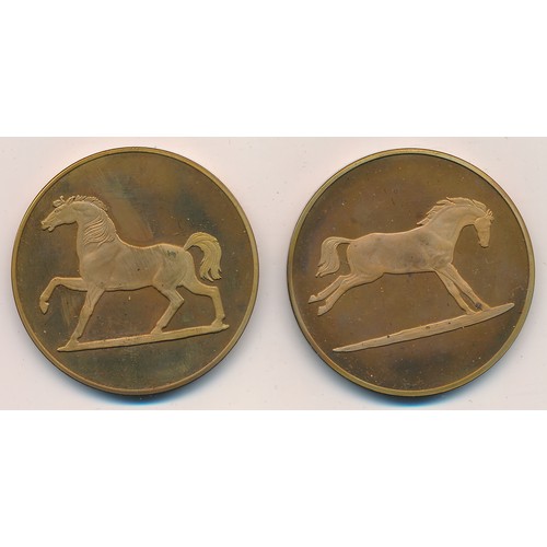 132 - George Stubbs Study of A Horse boxed 45mm medallions (7), each with obv. George Stubbs facing right ... 