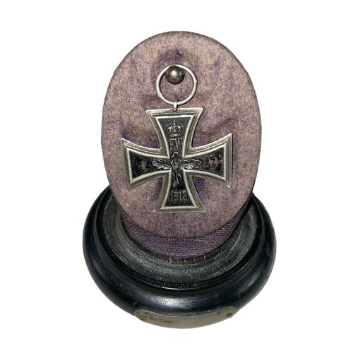 37 - Germany – 1914 Iron Cross (Second Class), in purpose built German-made glass display dome, sticker o... 