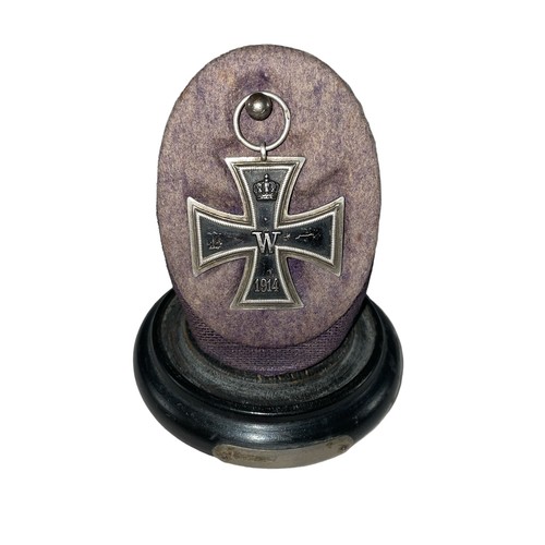 37 - Germany – 1914 Iron Cross (Second Class), in purpose built German-made glass display dome, sticker o... 