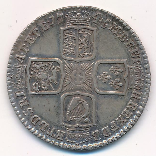 168 - George II 1745 LIMA shilling very fine.