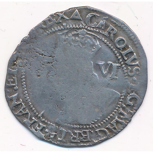 165 - Charles I 1639-1640 sixpence mintmark triangle fair.