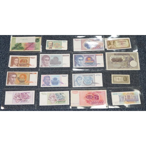 354 - World banknotes collection, in mixed condition, with many uncirculated, with ranges from Slovenia (4... 