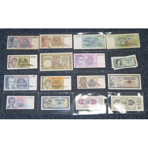 354 - World banknotes collection, in mixed condition, with many uncirculated, with ranges from Slovenia (4... 