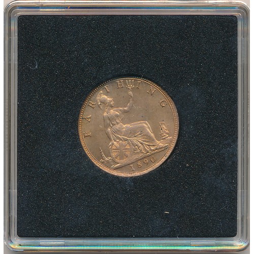 186 - 1890 farthing, uncirculated with full lustre, some small spots of toning.