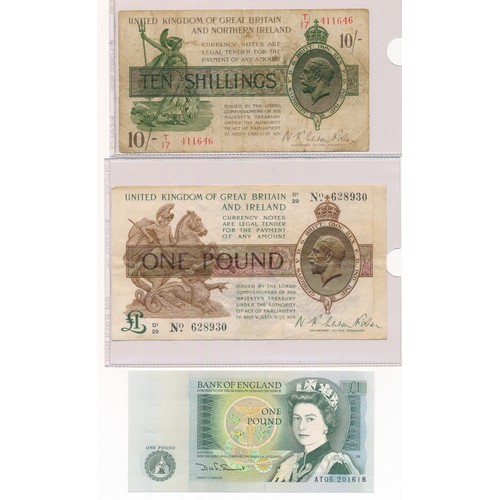 340 - Collection of English banknotes with £5 Page 55Z, 10 shillings Beale N30Z uncirculated, Warren-Fishe... 