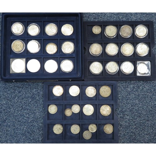 325 - Range of World (mainly) silver coins, in mixed condition with Australia crown 1937 (2), Austria Mari... 