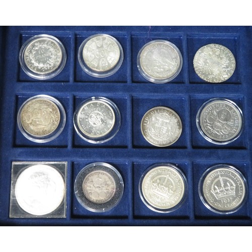 325 - Range of World (mainly) silver coins, in mixed condition with Australia crown 1937 (2), Austria Mari... 