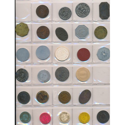 157 - A selection of co-operative tokens, some larger, varied shapes & locations, to include; Kirkby Irele... 