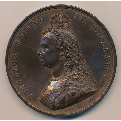 118 - Bronze commemorative medal celebrating Queen Victoria’s Golden Jubilee in 1887, the observe with Cro... 