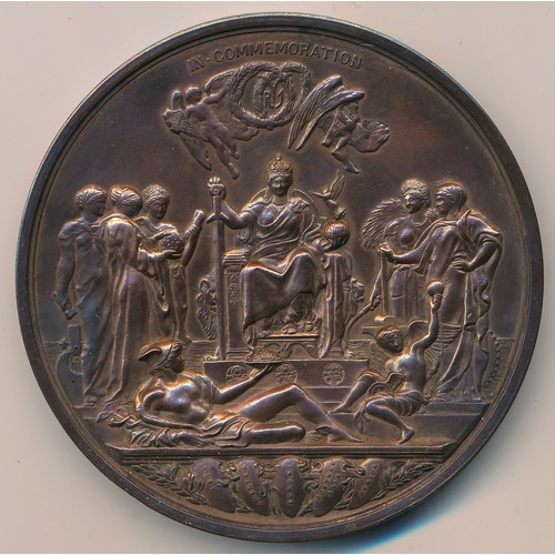 118 - Bronze commemorative medal celebrating Queen Victoria’s Golden Jubilee in 1887, the observe with Cro... 