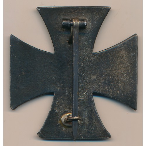 39 - Germany – 1939 Third Reich Iron Cross (First Class), dated 1939. With vertical sword shaped pin back... 