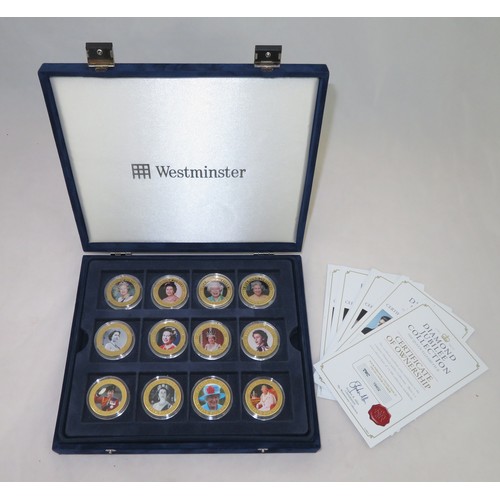 333 - 2012 Diamond Jubilee collection of 36 pictorial coins, each featuring Queen Elizabeth II, in Westmin... 