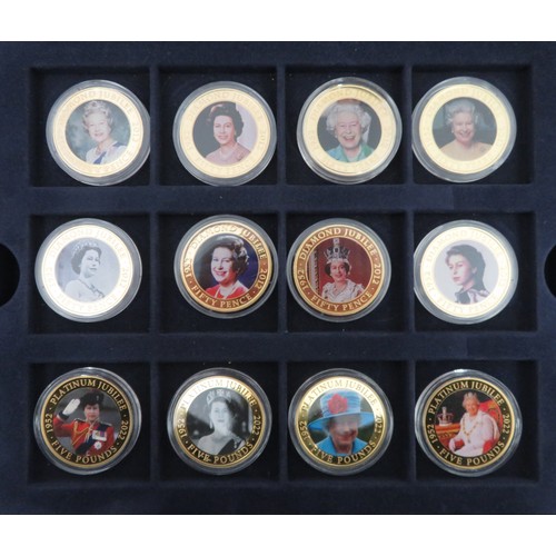 333 - 2012 Diamond Jubilee collection of 36 pictorial coins, each featuring Queen Elizabeth II, in Westmin... 