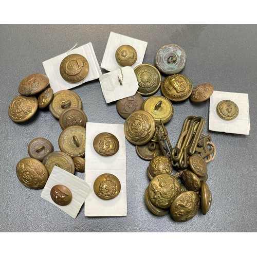 48 - A large selection of assorted cap badges & buttons, Cap Badges to include but not limited to, Royal ... 