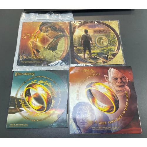 306 - New Zealand 2003 Lord of the Rings collection with encapsulated silver proofs FDC $1 Sauron's Eye, $... 