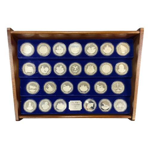 125 - 1977 Queen Elizabeth II Silver Jubilee - The New Elizabethan Age set of 26 commemorative medallions,... 