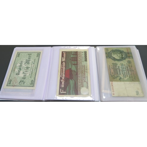 342 - German banknotes collection, mainly early 20th Century, in mixed condition with inflationary notes, ... 