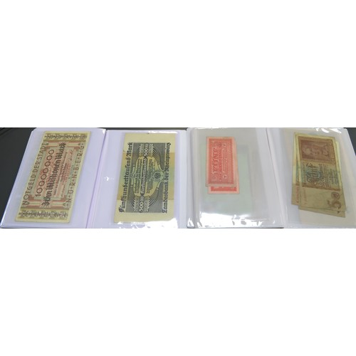 342 - German banknotes collection, mainly early 20th Century, in mixed condition with inflationary notes, ... 