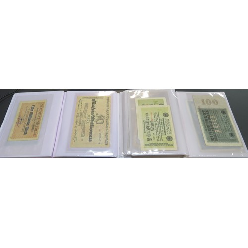 342 - German banknotes collection, mainly early 20th Century, in mixed condition with inflationary notes, ... 