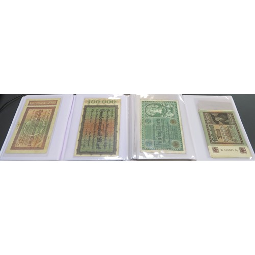 342 - German banknotes collection, mainly early 20th Century, in mixed condition with inflationary notes, ... 