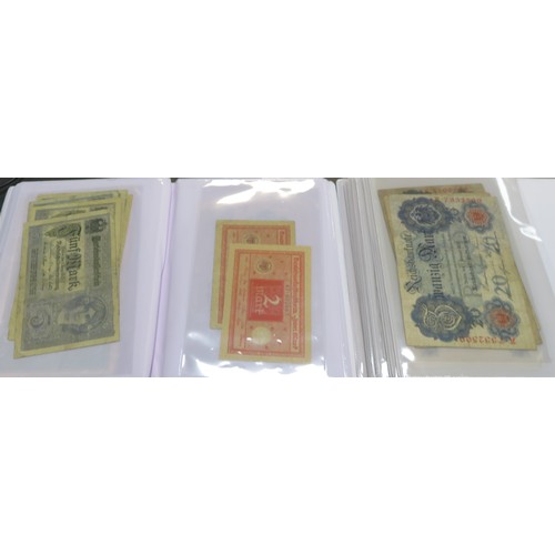 342 - German banknotes collection, mainly early 20th Century, in mixed condition with inflationary notes, ... 