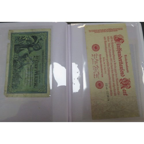 342 - German banknotes collection, mainly early 20th Century, in mixed condition with inflationary notes, ... 