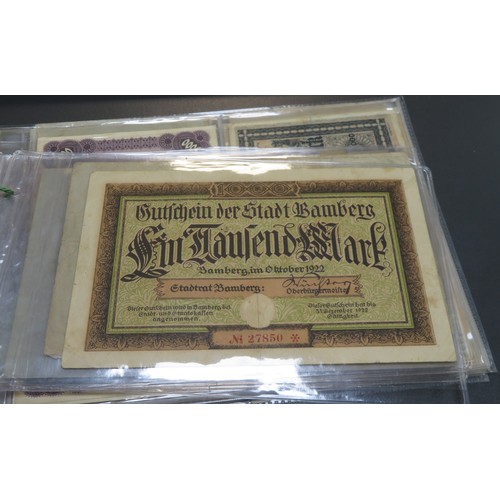 342 - German banknotes collection, mainly early 20th Century, in mixed condition with inflationary notes, ... 