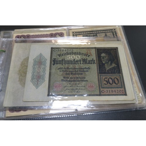 342 - German banknotes collection, mainly early 20th Century, in mixed condition with inflationary notes, ... 