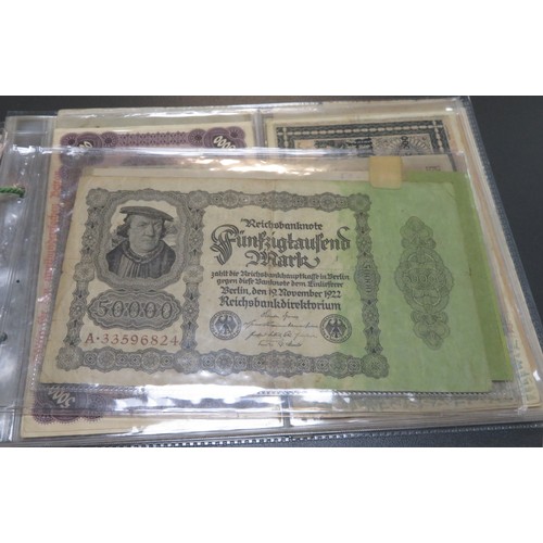 342 - German banknotes collection, mainly early 20th Century, in mixed condition with inflationary notes, ... 