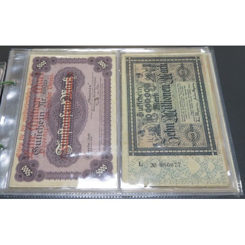 342 - German banknotes collection, mainly early 20th Century, in mixed condition with inflationary notes, ... 