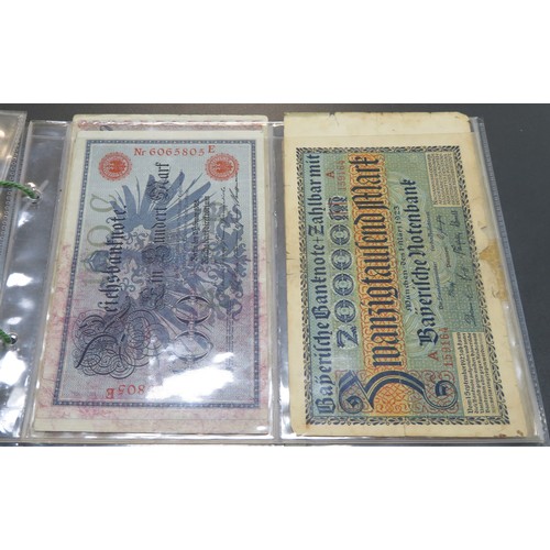 342 - German banknotes collection, mainly early 20th Century, in mixed condition with inflationary notes, ... 