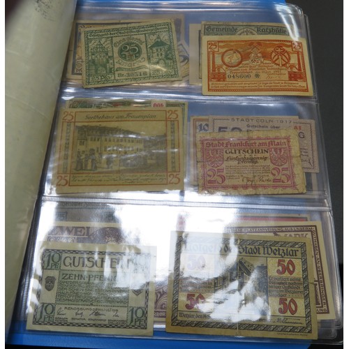 342 - German banknotes collection, mainly early 20th Century, in mixed condition with inflationary notes, ... 