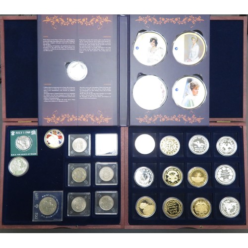 329 - Collection of commemorative sets with TDC set of 24 gold plated crowns commemorating the Royal Famil... 