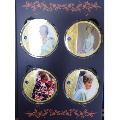 329 - Collection of commemorative sets with TDC set of 24 gold plated crowns commemorating the Royal Famil... 