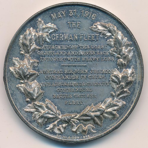 72 - 1916 Battle of Jutland commemorative medallion by Spink & Son. ‘To the Memory of Those Who Fell That... 