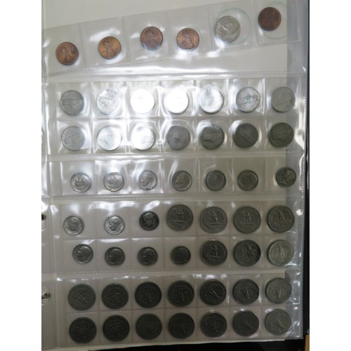 328 - Mainly 20th Century collection of Worldwide coins in mixed condition, housed in 10 full binders, som... 