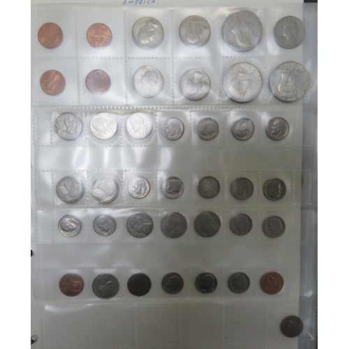 328 - Mainly 20th Century collection of Worldwide coins in mixed condition, housed in 10 full binders, som... 