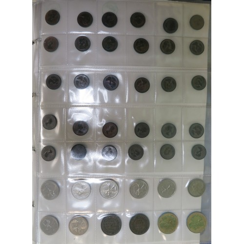 328 - Mainly 20th Century collection of Worldwide coins in mixed condition, housed in 10 full binders, som... 