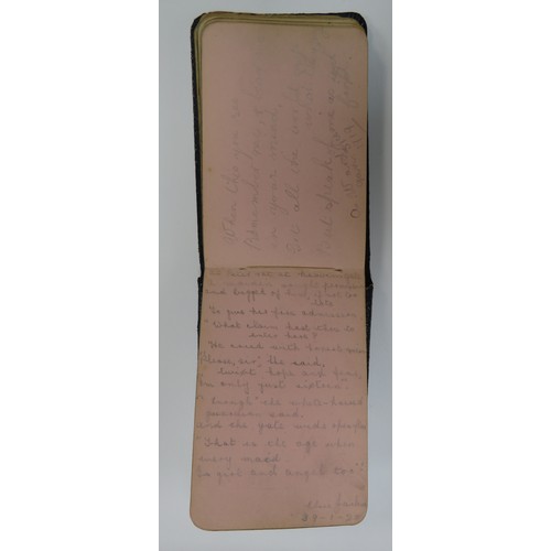 65 - First World War very interesting notebook/autograph book/sketchbook with various messages, poems and... 