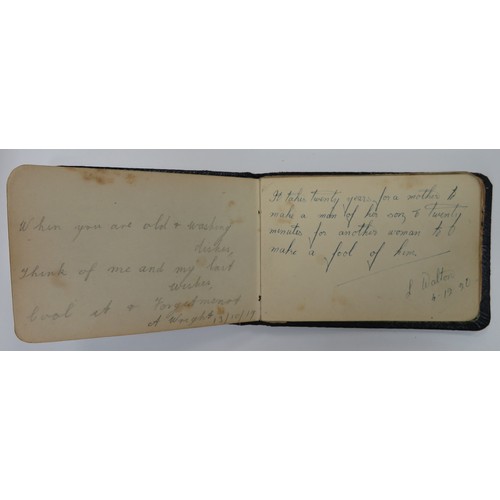 65 - First World War very interesting notebook/autograph book/sketchbook with various messages, poems and... 