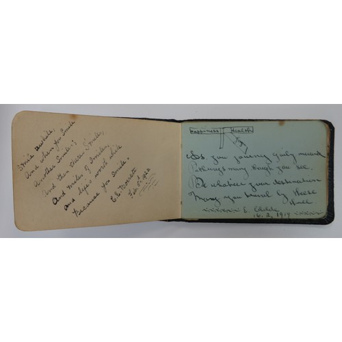 65 - First World War very interesting notebook/autograph book/sketchbook with various messages, poems and... 