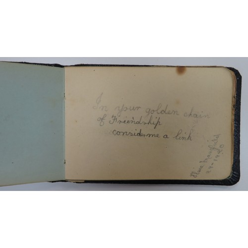 65 - First World War very interesting notebook/autograph book/sketchbook with various messages, poems and... 