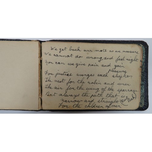 65 - First World War very interesting notebook/autograph book/sketchbook with various messages, poems and... 