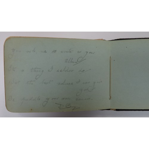 65 - First World War very interesting notebook/autograph book/sketchbook with various messages, poems and... 