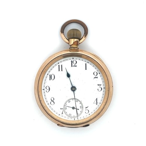 120 - An Omega Labrador Swiss-made, open faced gold-plated pocket watch, London, circa 1940s. No. 1339300.... 