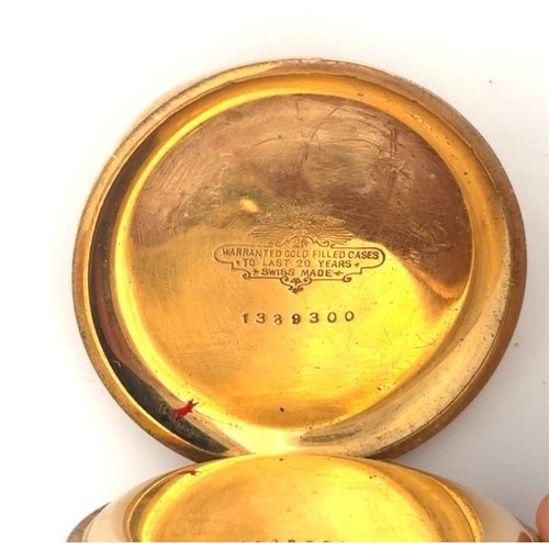 120 - An Omega Labrador Swiss-made, open faced gold-plated pocket watch, London, circa 1940s. No. 1339300.... 