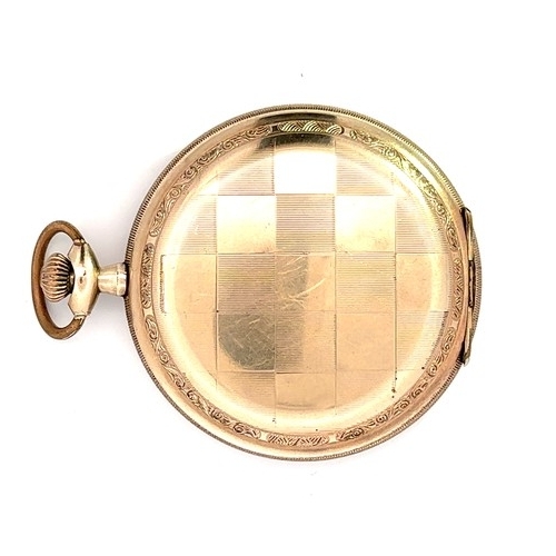 82 - A full hunter Favor pocket watch with Aarabic numerals, serial no. 470333. Diameter 50mm. Watch is t... 