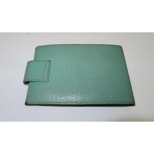 108 - Fendi – a boxed vintage Fendi green/turquoise leather button clasp wallet, in Fendi box with Fendi w... 