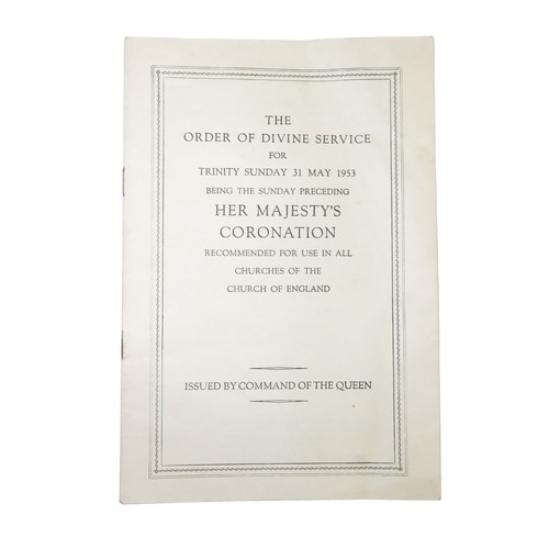 52 - The Illustrated London News 1953 Coronation book and The Order of Divine Service for Trinity Sunday ... 