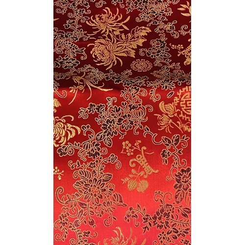 167 - A large selection of Chinese silk material, various sizes, colours and patterns, predominantly orien... 